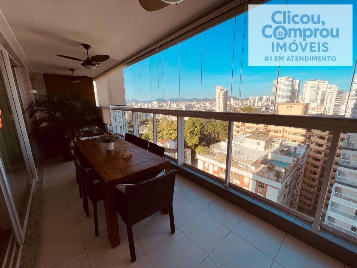 Apartamento de luxo à venda em Santos, Embaré, com 3 quartos, 165m²