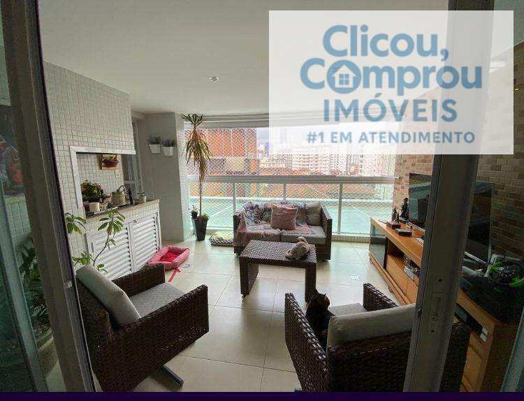 Apartamento de luxo à venda em Santos, Boqueirão, com 3 quartos, 130m²